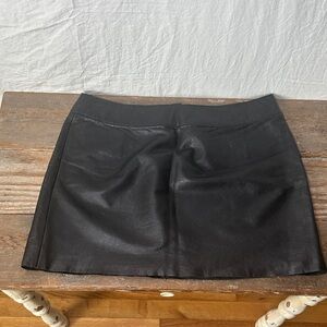 Express Black Leather Skirt